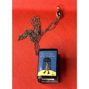 Necklace The Elegance Of The Hedgehog Mini Fake Book novelty cute